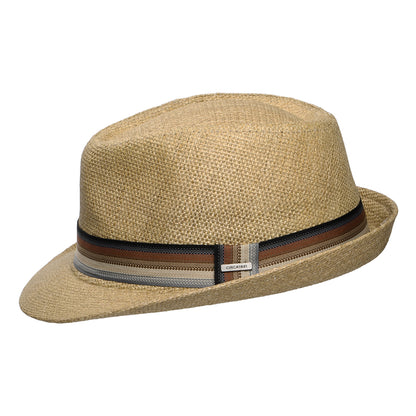 Sombrero Trilby Monsoon de paja matte toyo de Dorfman Pacific - Natural