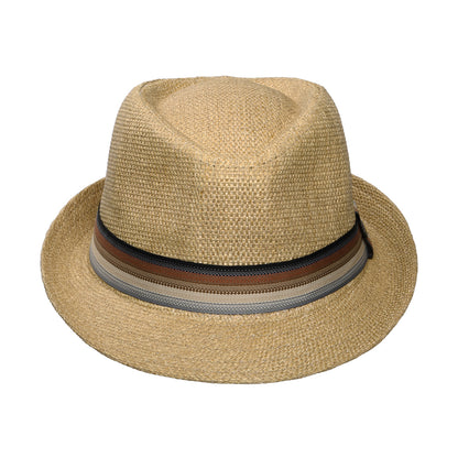 Sombrero Trilby Monsoon de paja matte toyo de Dorfman Pacific - Natural