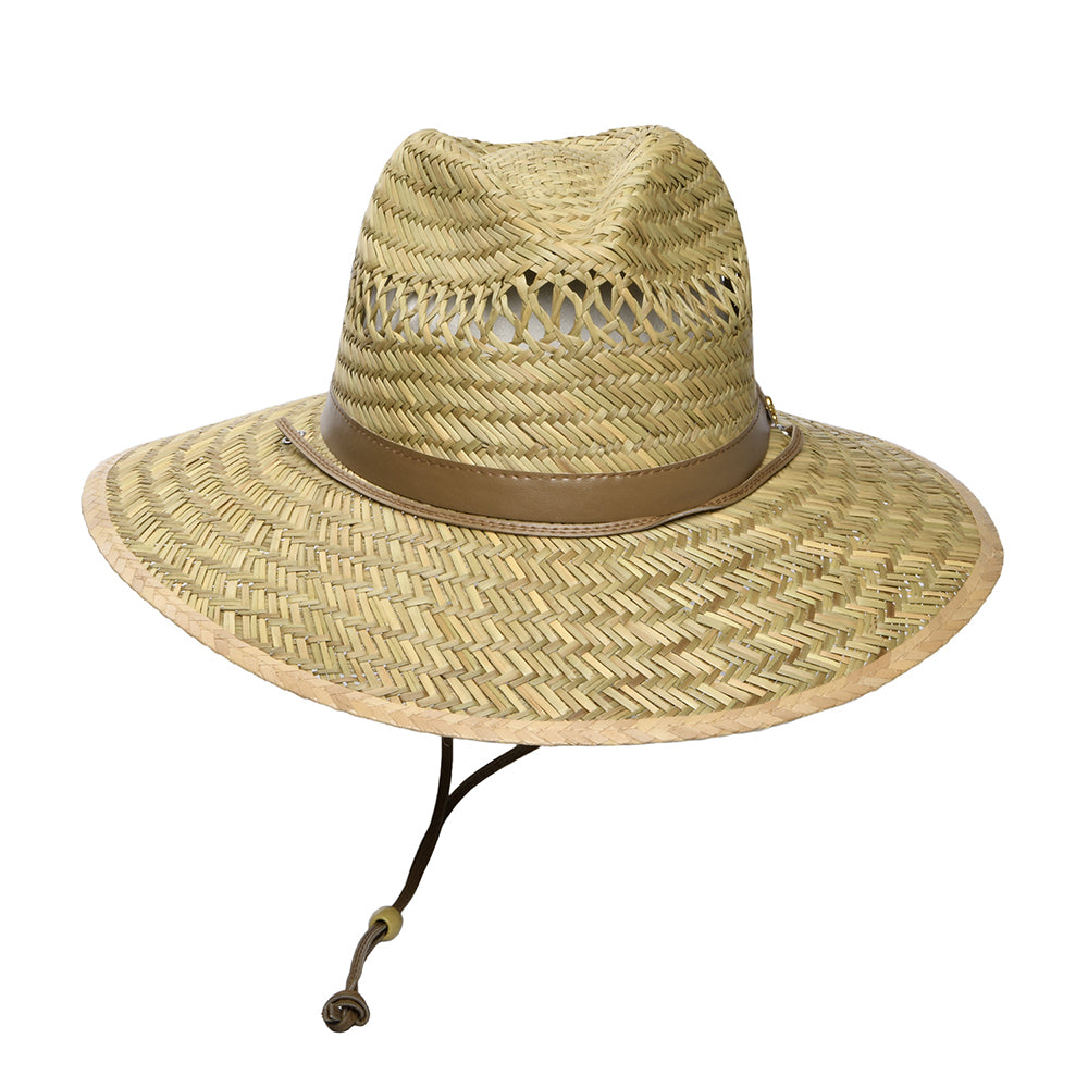 Sombrero de Guardacosta Canguro de paja de junco de Dorfman Pacific - Natural