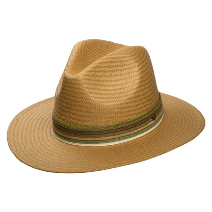 Sombrero Fedora Corsica de paja toyo de Failsworth - Tabaco