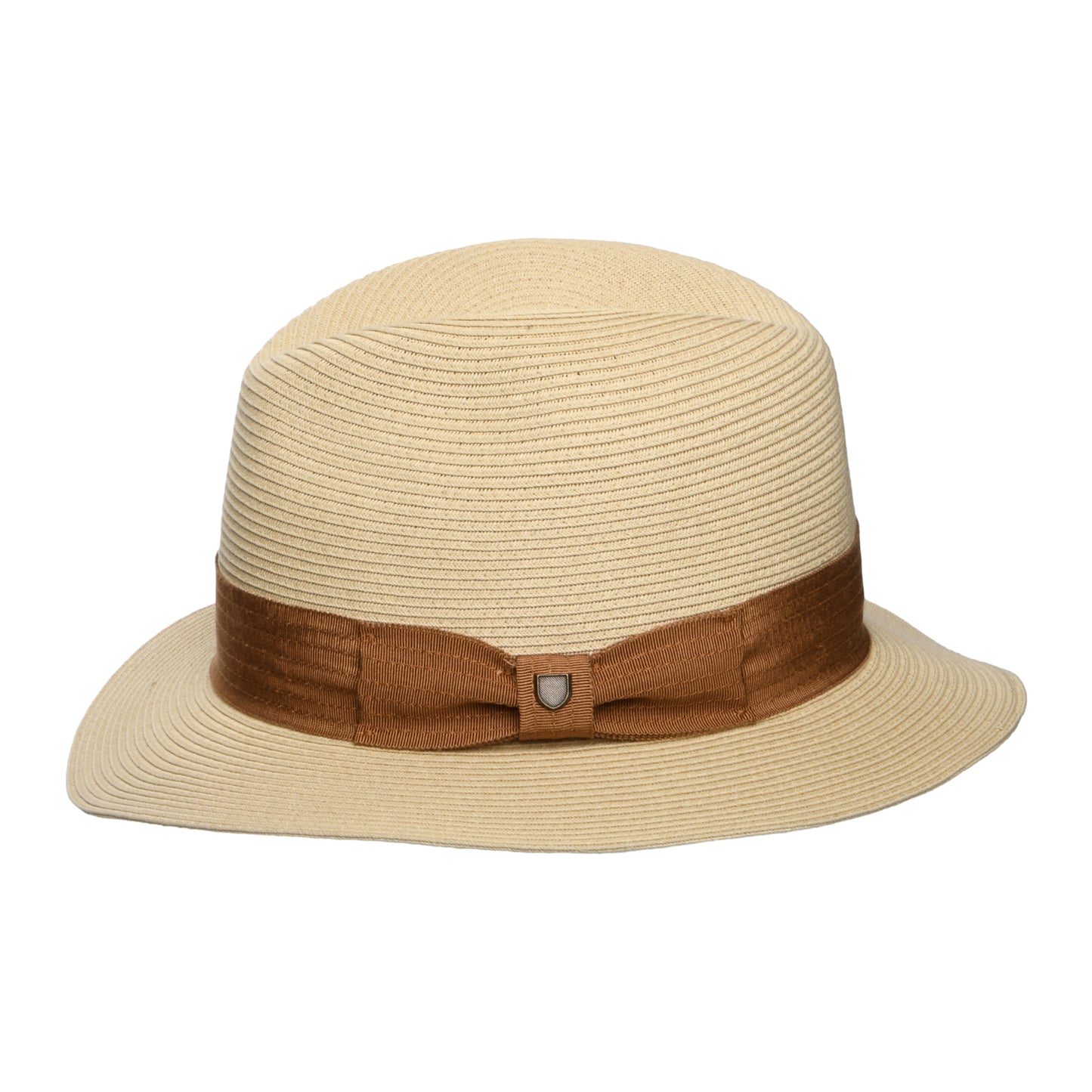 Sombrero Fedora Roma plegable de paja toyo de Brixton - Natural-Bronce