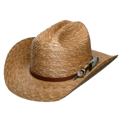 Sombrero Cowboy Western de de paja de palmera de Stetson - Marrón Claro