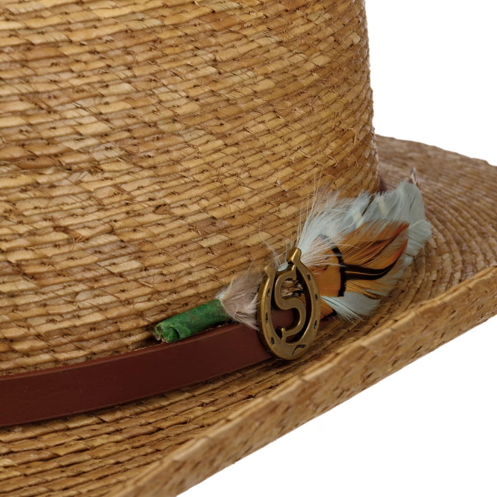 Sombrero Cowboy Western de de paja de palmera de Stetson - Marrón Claro