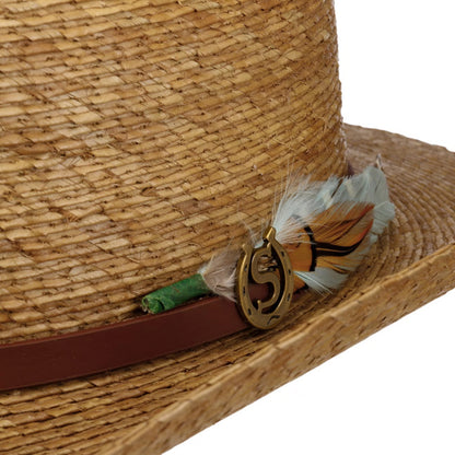 Sombrero Cowboy Western de de paja de palmera de Stetson - Marrón Claro