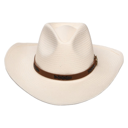 Sombrero Cowboy Palo Grande ligera de paja toyo de Stetson - Decolorado