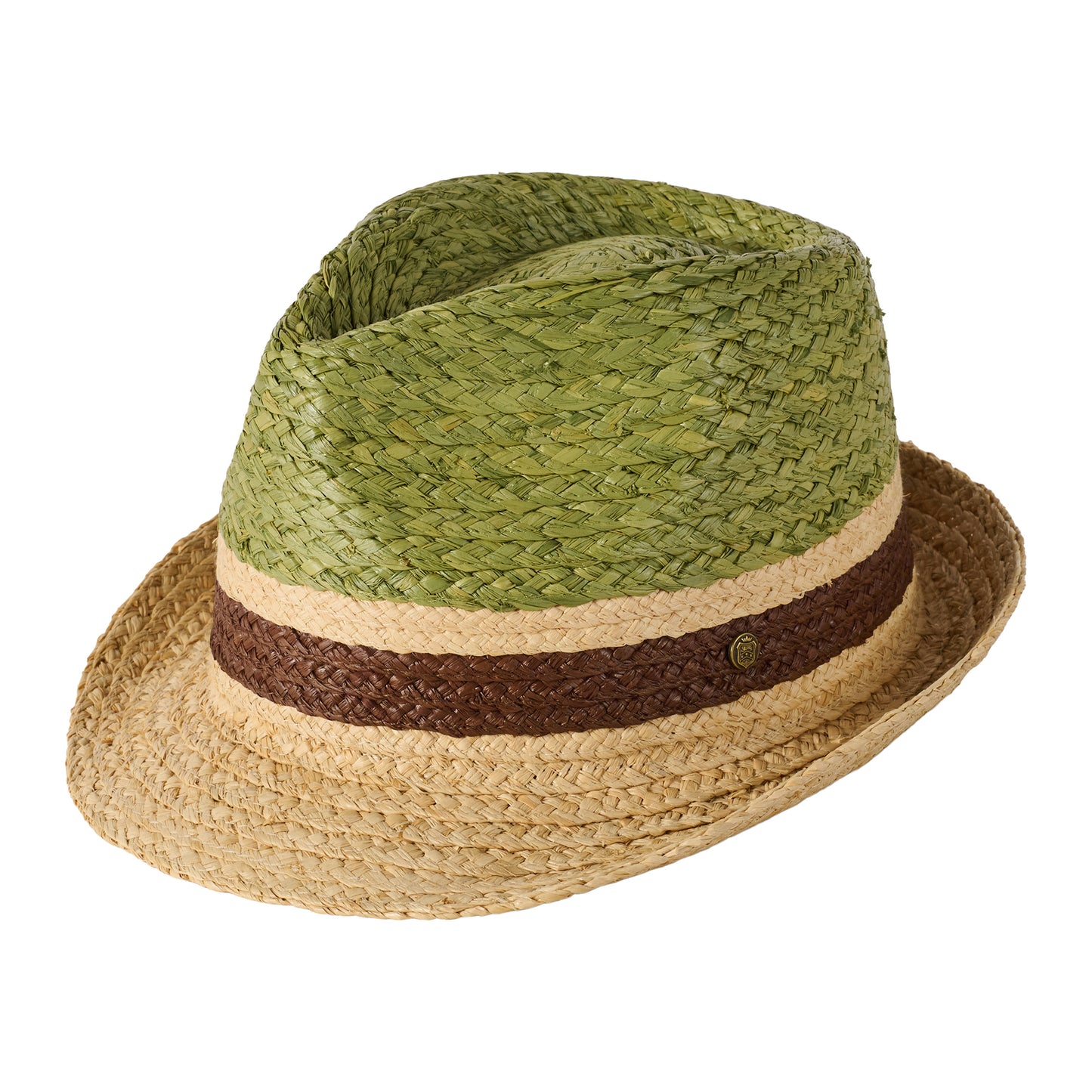 Sombrero Trilby Algarve de paja de rafia de Failsworth - Salvia-Natural