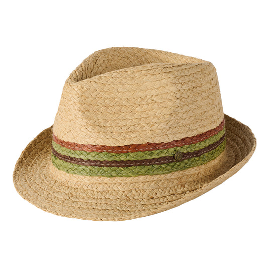 Sombrero Trilby Algarve de paja de rafia de Failsworth - Natural