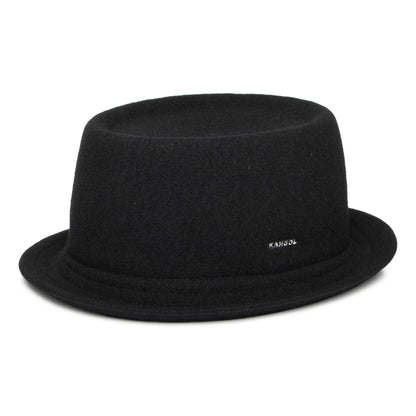 Sombrero Pork Pie Mowbray de lana de Kangol - Negro