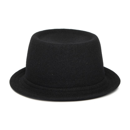 Sombrero Pork Pie Mowbray de lana de Kangol - Negro