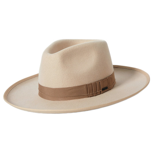 Sombrero Fedora Reno de fieltro de lana de Brixton - Beige-Arena