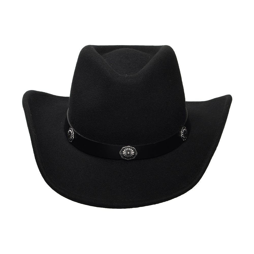 Sombrero Cowboy plegable Repelente al agua de fieltro de lana de Stetson - Negro