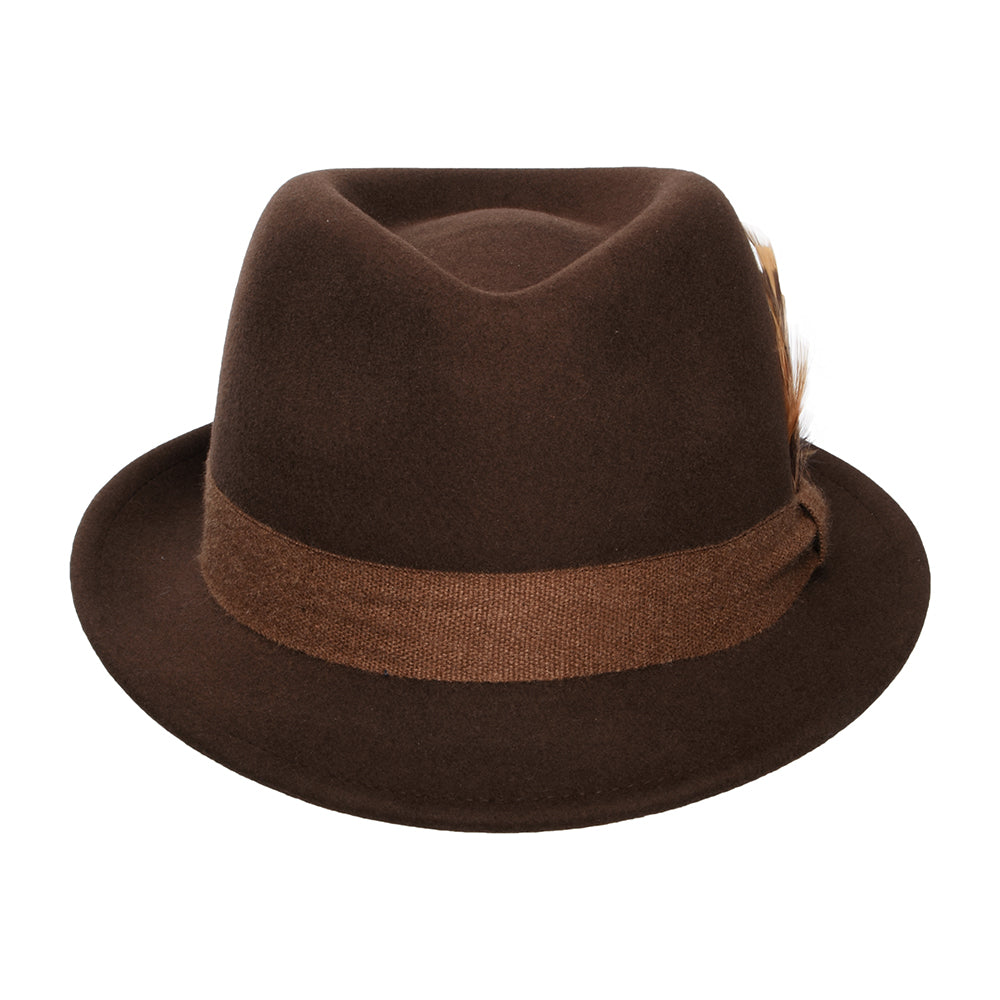 Sombrero Trilby Guilford Player de fieltro de lana-cachemira de Stetson - Marrón