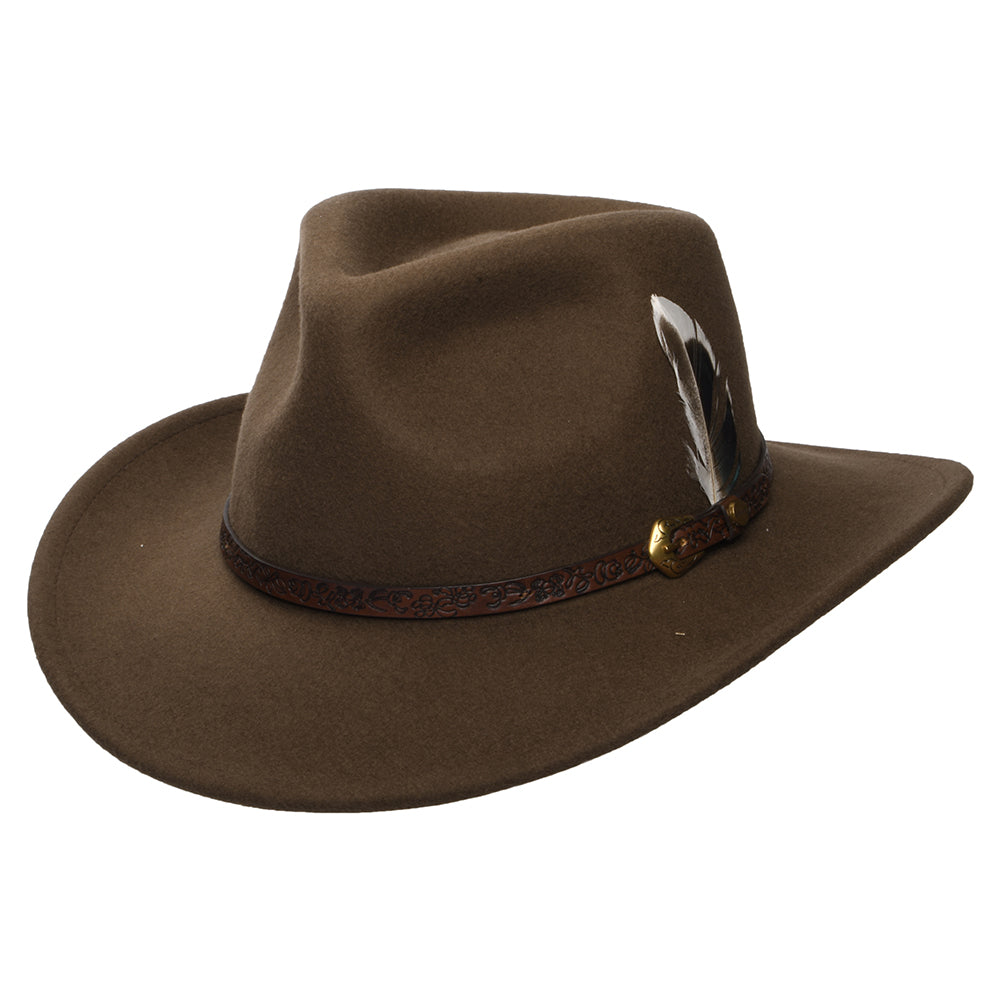 Sombrero Cowboy Norbeck resistente al agua de fieltro de lana de Stetson - Avellana