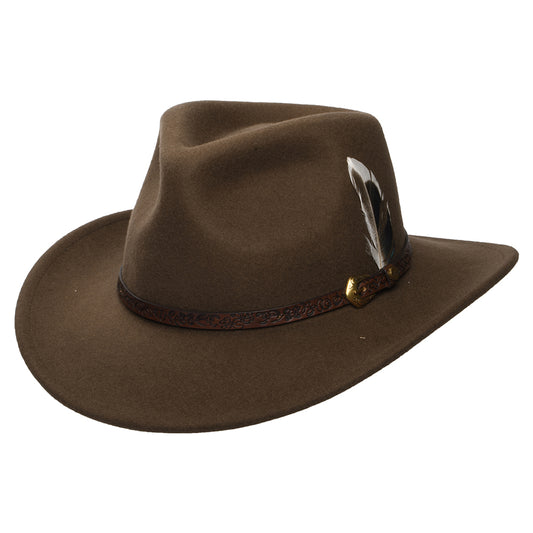 Sombrero Cowboy Norbeck resistente al agua de fieltro de lana de Stetson - Avellana