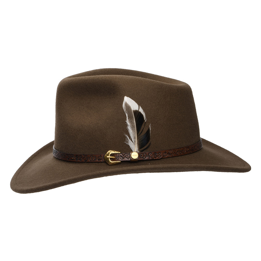 Sombrero Cowboy Norbeck resistente al agua de fieltro de lana de Stetson - Avellana