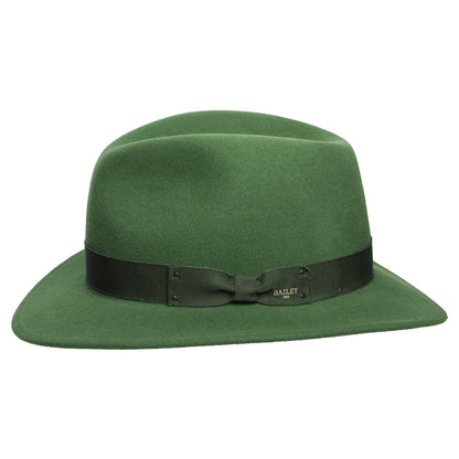 Sombrero Fedora Curtis plegable Repelente de agua de fieltro de lana de Bailey - Bosque Claro