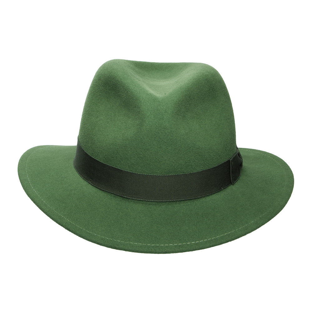 Sombrero Fedora Curtis plegable Repelente de agua de fieltro de lana de Bailey - Bosque Claro