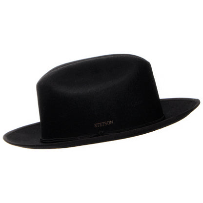 Sombrero Cowboy Plains resistente al agua de fieltro de lana de Stetson - Negro