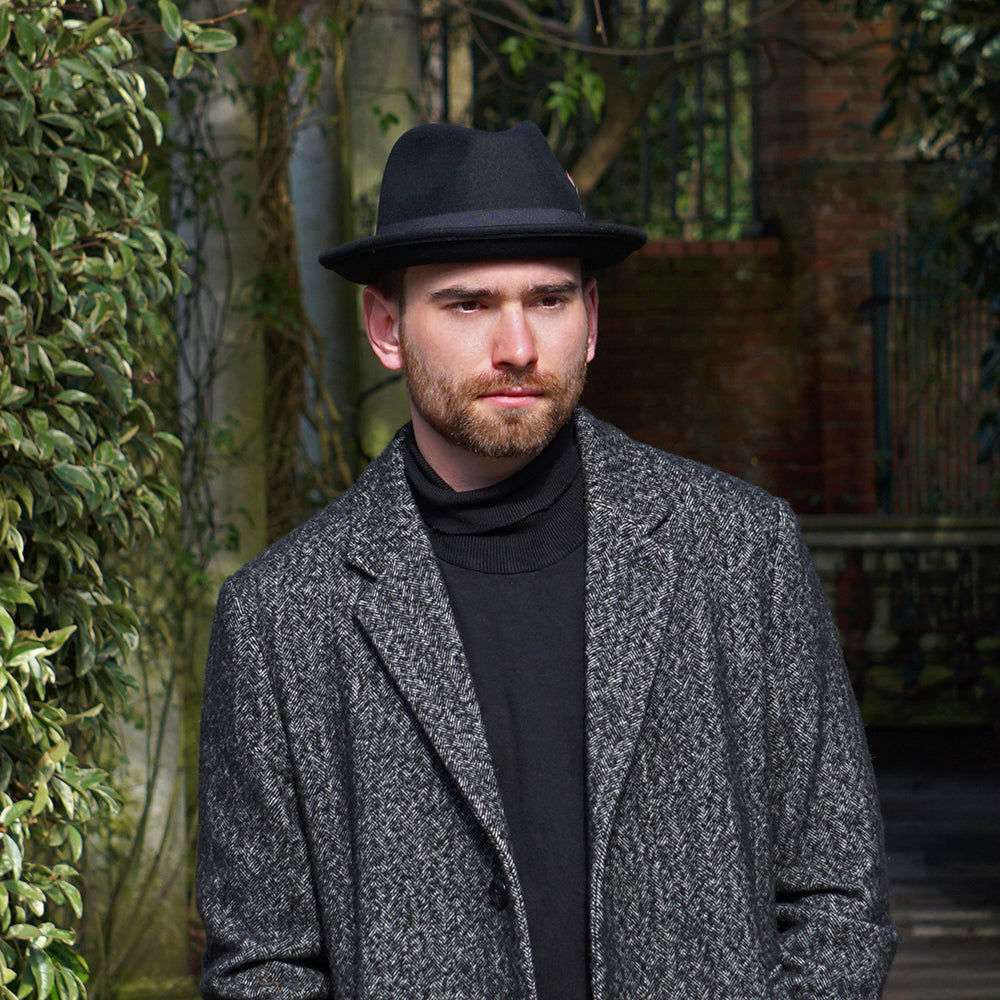 Sombrero flexible Blues Trilby de Jaxon & James - Negro
