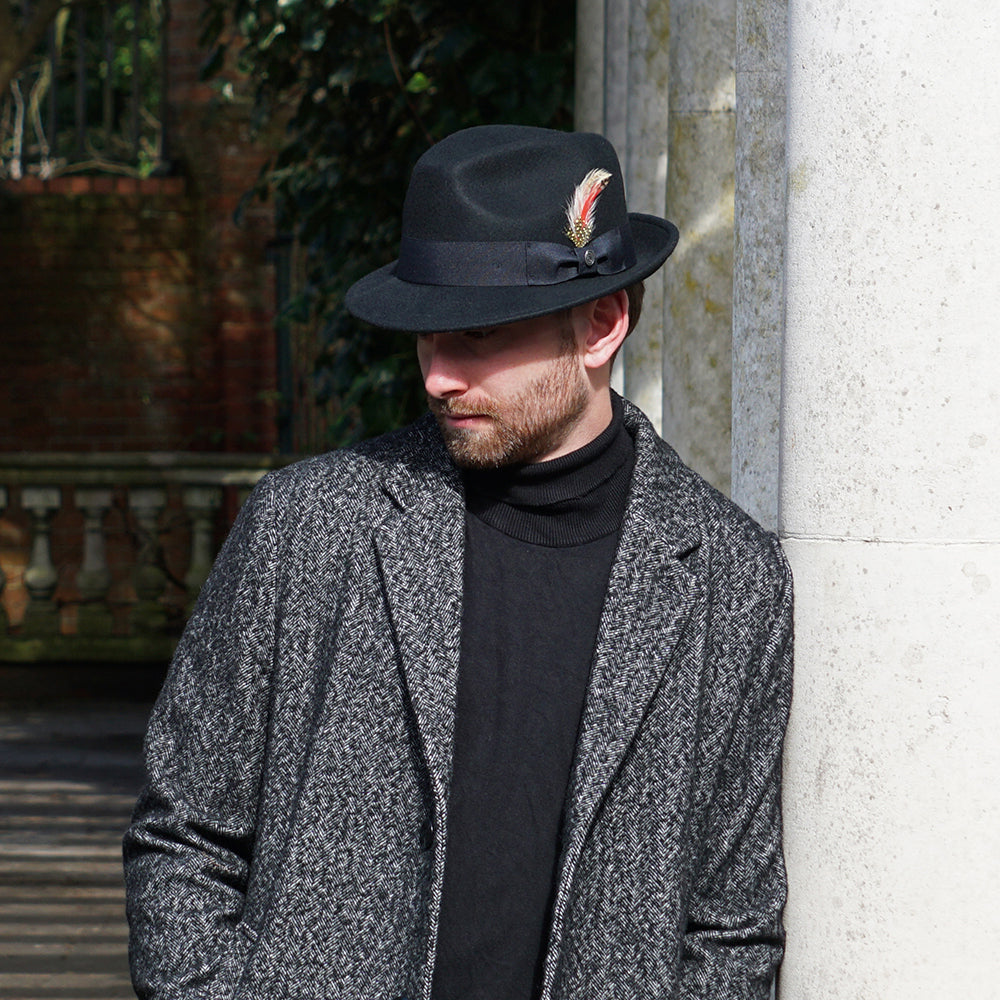 Sombrero flexible Blues Trilby de Jaxon & James - Negro