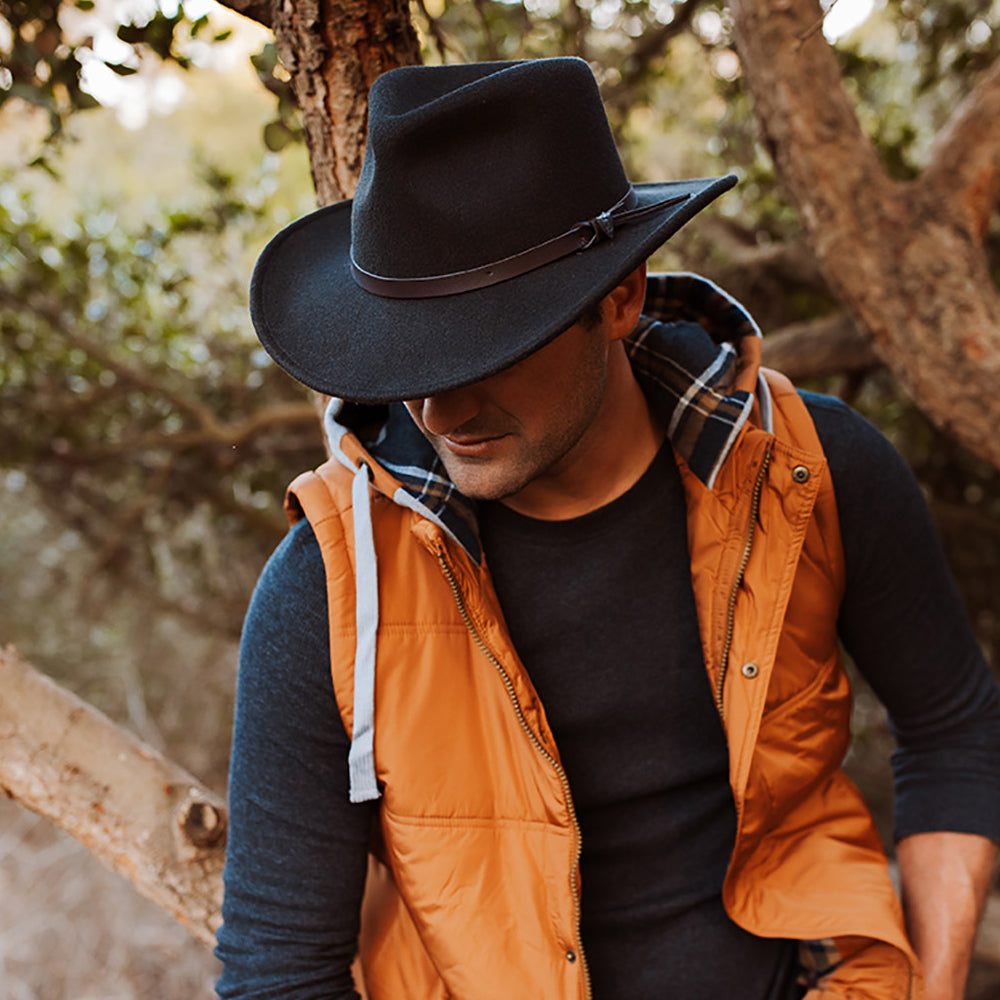 Sombrero flexible Outback de Jaxon & James - Negro
