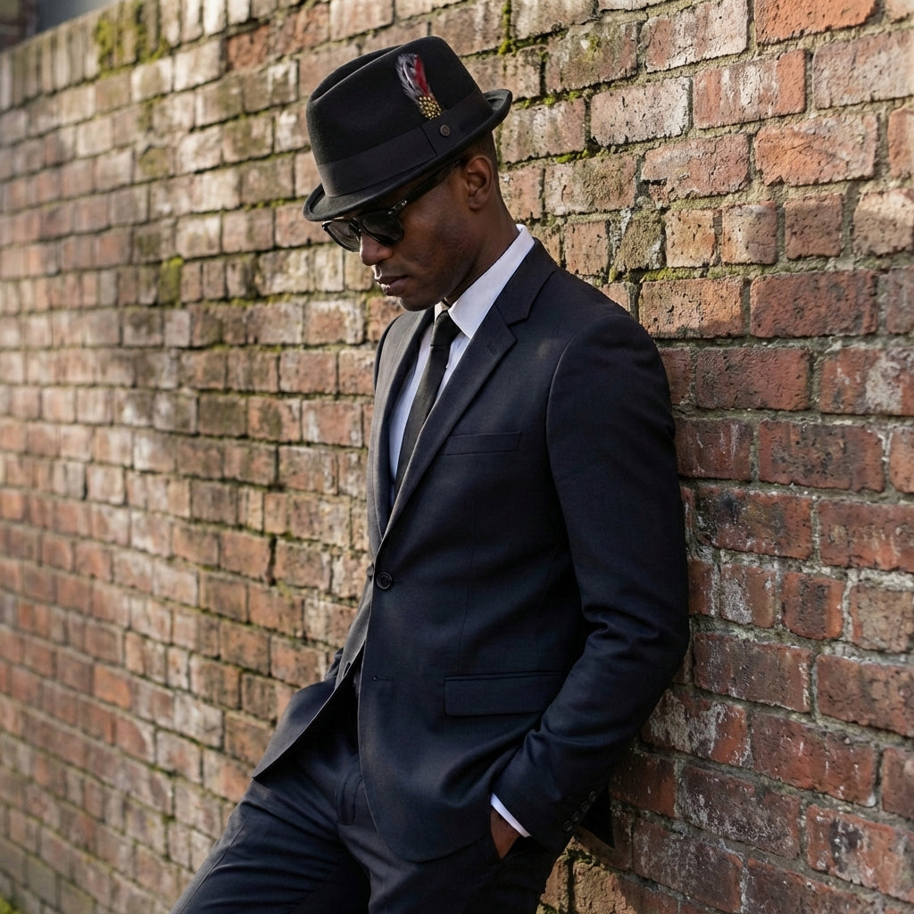 Sombrero Trilby Dekker plegable de Jaxon & James - Negro