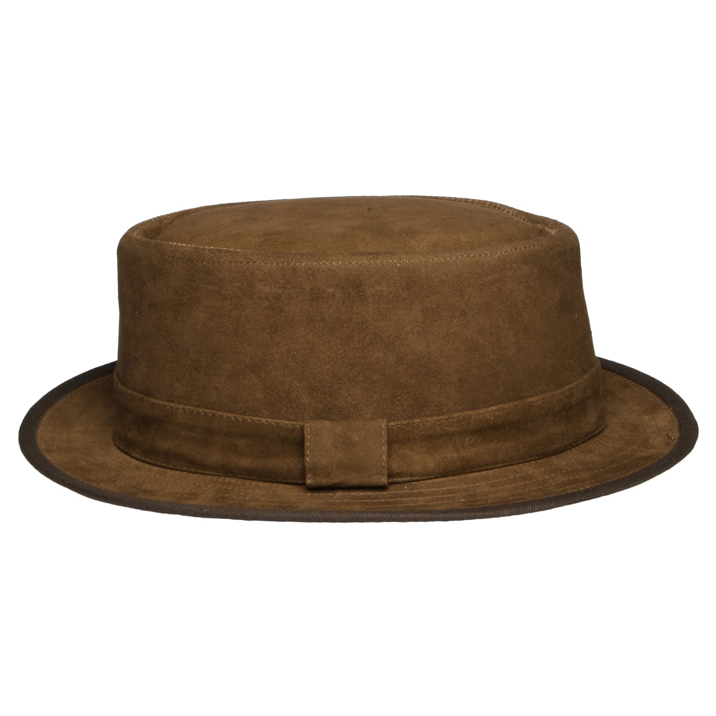 Sombrero Pork Pie de gamuza de Denton - Marrón Claro