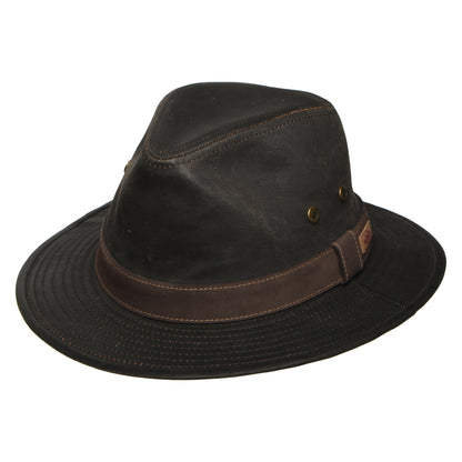 Sombrero Fedora Safari Traveller de aspecto avejentado de Stetson - Marrón