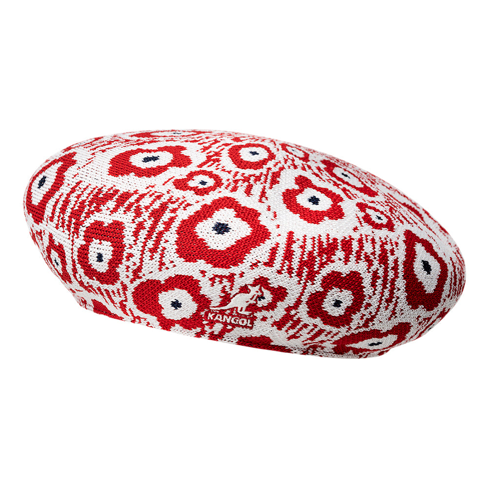 Boina Flores Retro de Tropic de Kangol - Rojo-Blanco