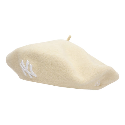 Boina New York Yankees de lana melton de New Era - Crema-Blanco