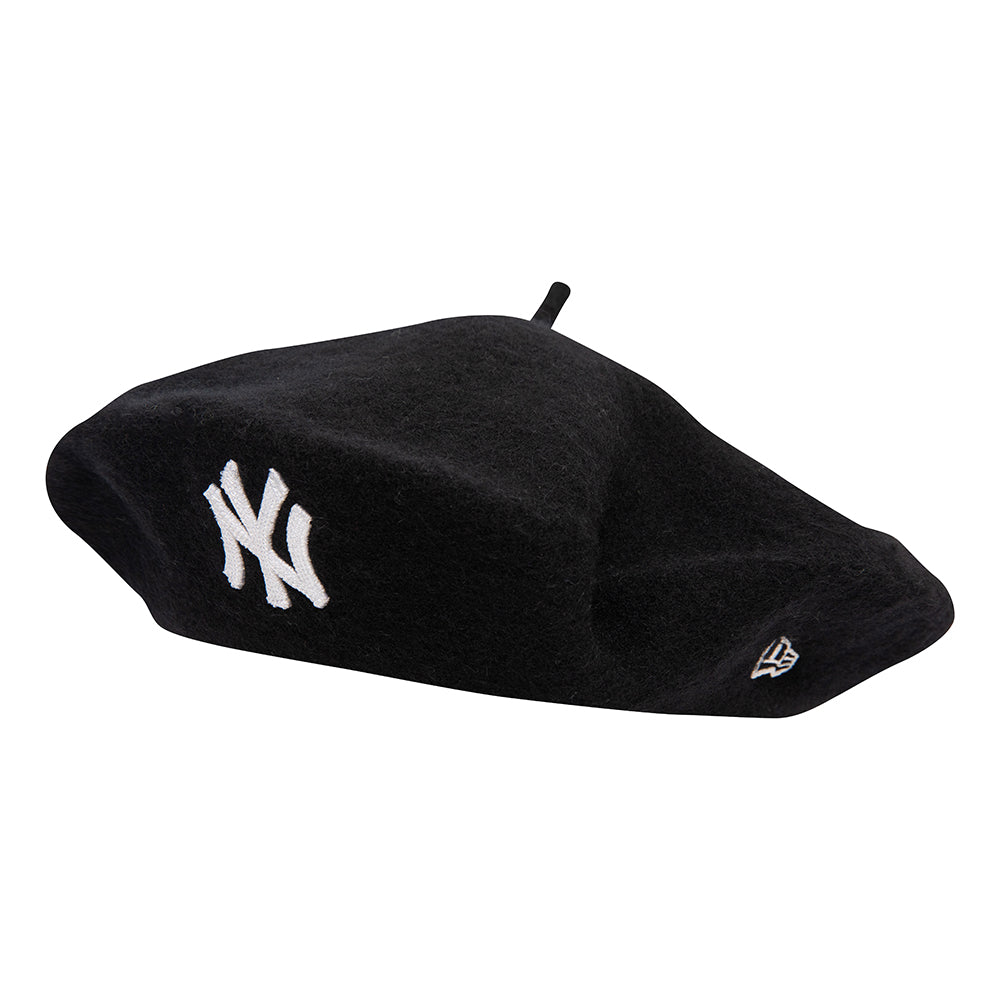 Boina New York Yankees de lana melton de New Era - Negro-Blanco