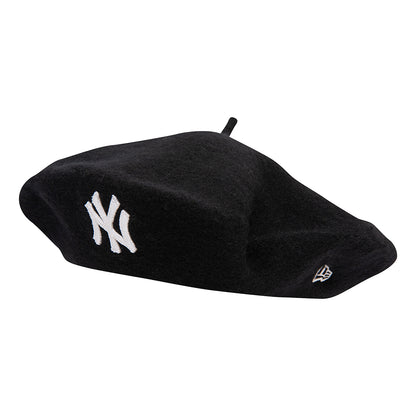 Boina New York Yankees de lana melton de New Era - Negro-Blanco