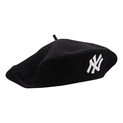 Boina New York Yankees de lana melton de New Era - Negro-Blanco