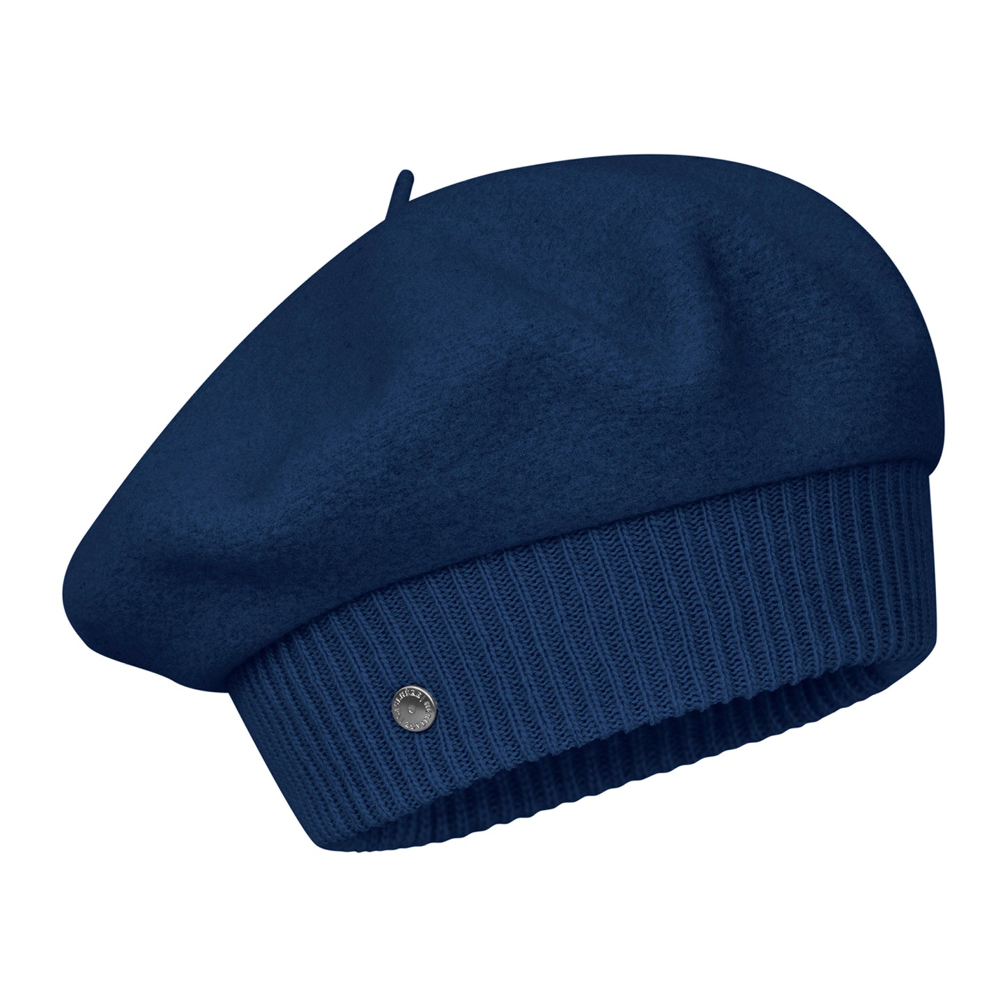 Boina Louvre de lana merino de Laulhère - Azul