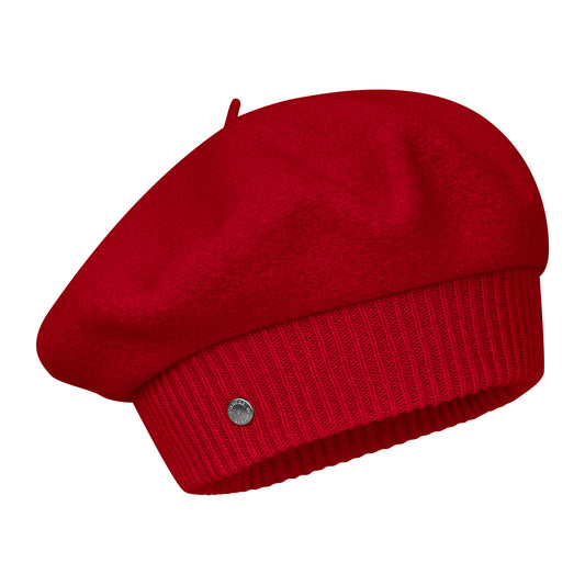 Boina Louvre de lana merino de Laulhère - Rojo