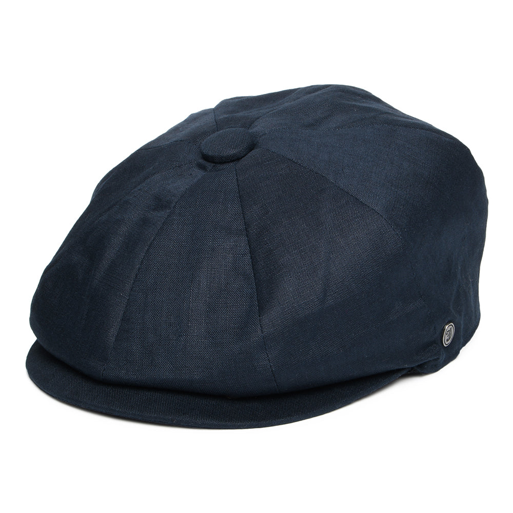 Gorra Newsboy redonda de lino de Jaxon & James - Azul Marino