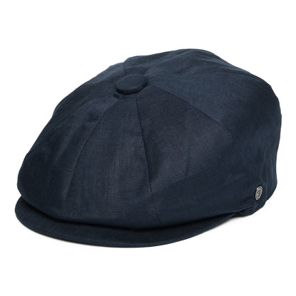 Gorra Newsboy redonda de lino de Jaxon & James - Azul Marino