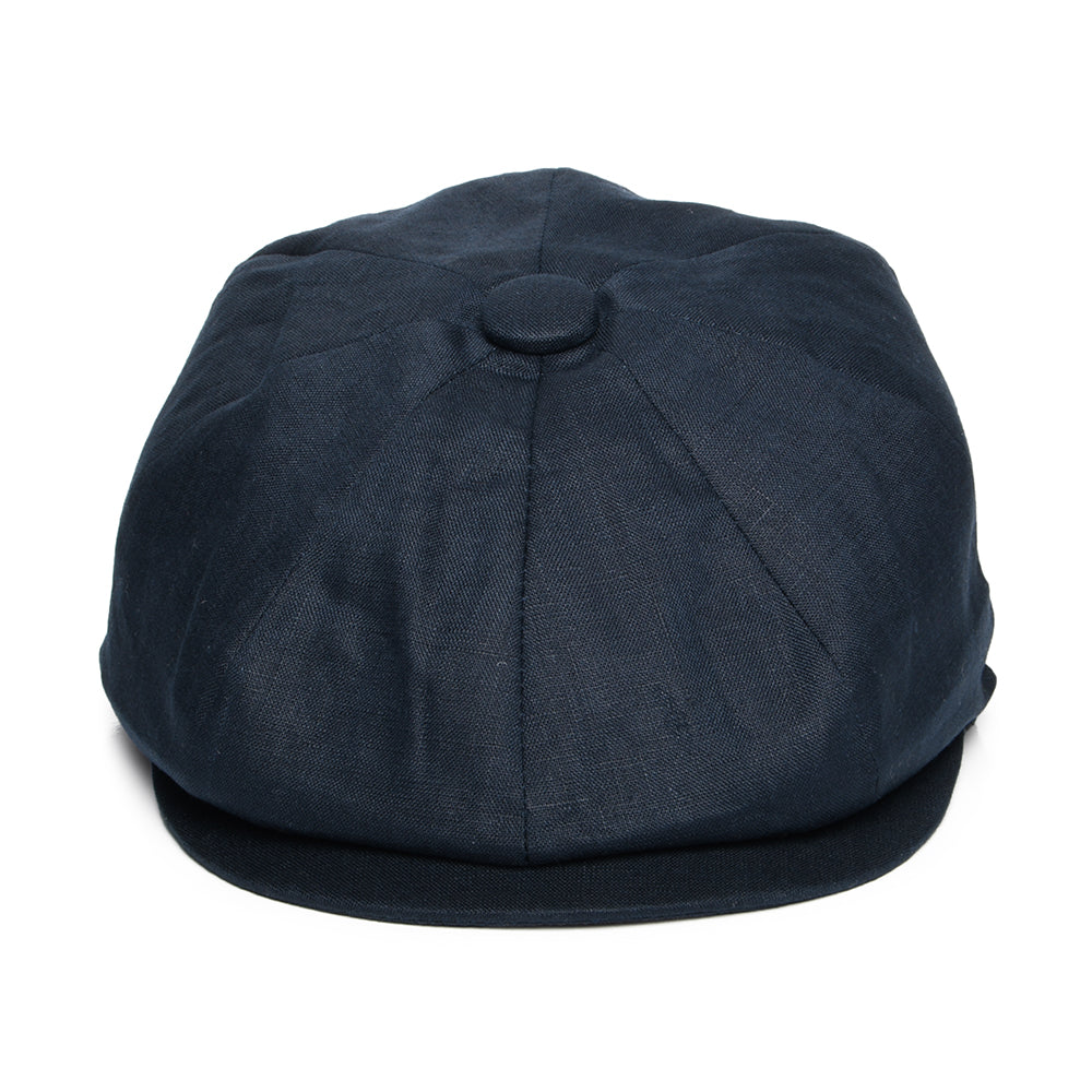 Gorra Newsboy redonda de lino de Jaxon & James - Azul Marino
