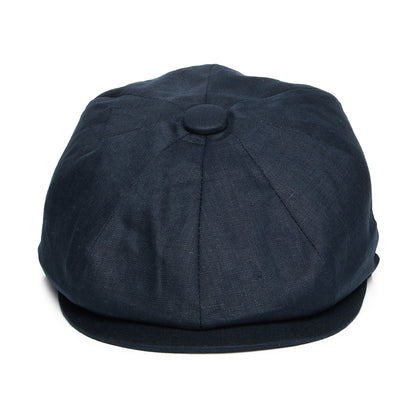 Gorra Newsboy redonda de lino de Jaxon & James - Azul Marino