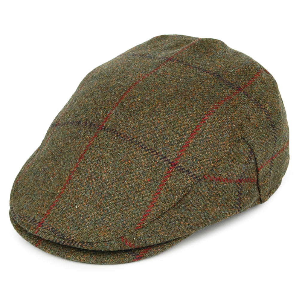 Gorra plana Impermeable a cuadros de Failsworth - Verde Oliva