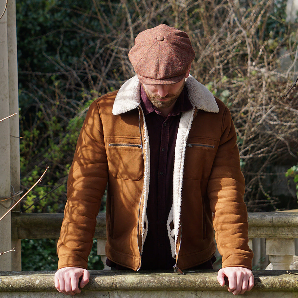 Gorra Newsboy Hillcourt de Tweed Donegal de Jaxon & James - Otoño