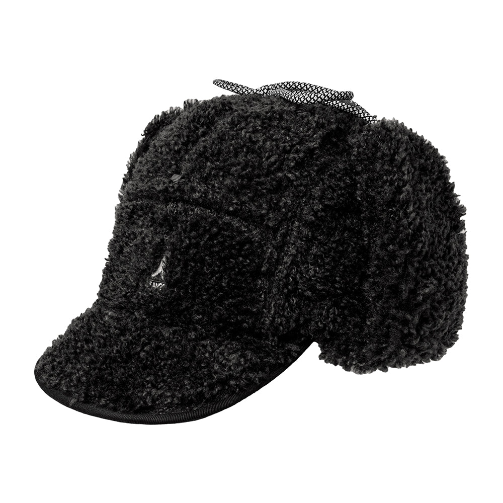 Gorra con solapa Utility de Piel de oveja sintética de Kangol - Negro
