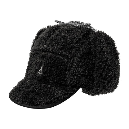 Gorra con solapa Utility de Piel de oveja sintética de Kangol - Negro