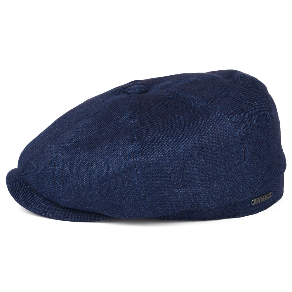 Gorra Newsboy Hatteras de lino Mezcla de tonos de Stetson - Azul Marino