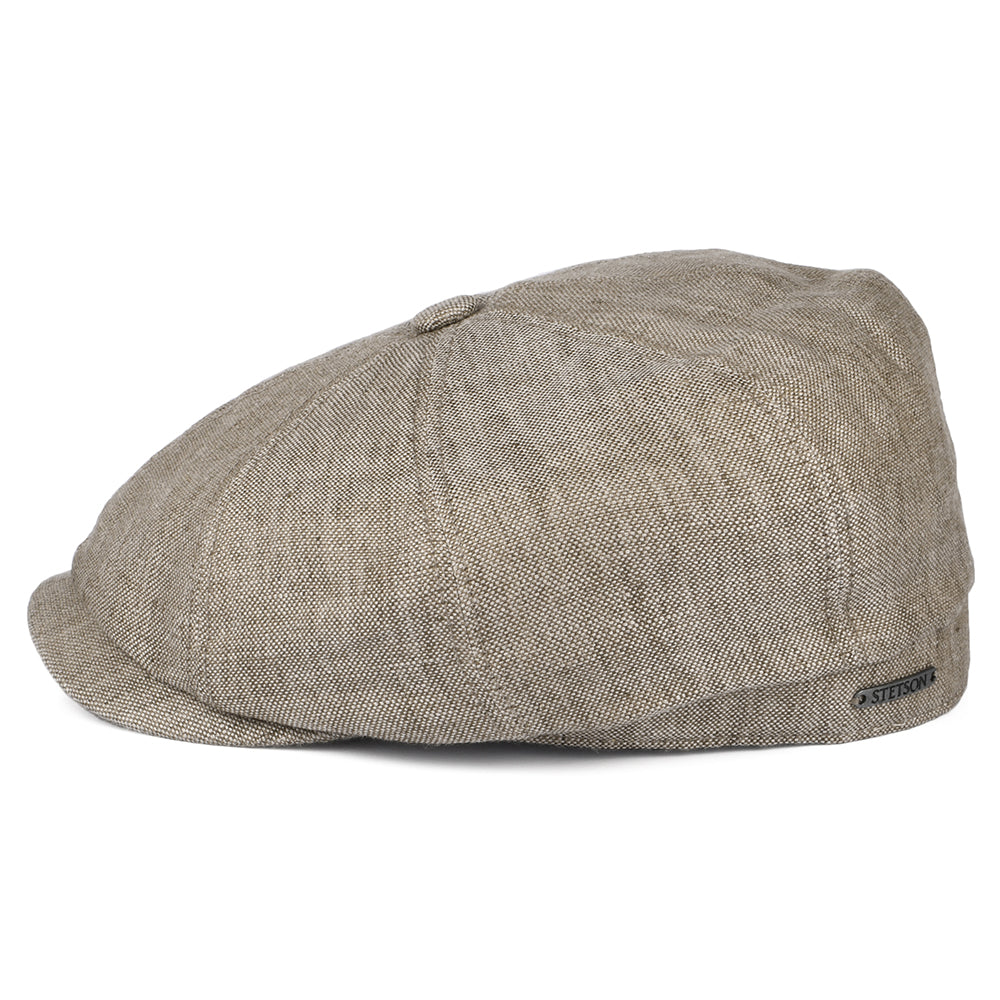 Gorra Newsboy Hatteras de lino Mezcla de tonos de Stetson - Beige