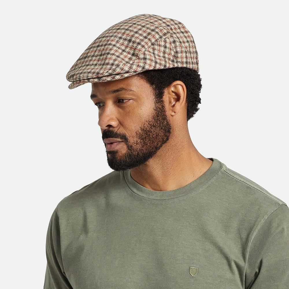 Gorra plana Hooligan Lightweight X Snap pata de gallo de Brixton - Arena-Marrón-Naranja