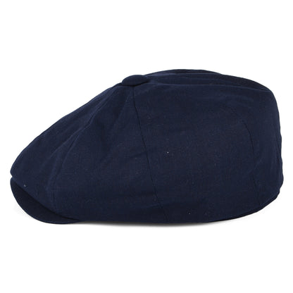 Gorra Newsboy 8 Piece de algodón y lino de Christys - Azul Marino