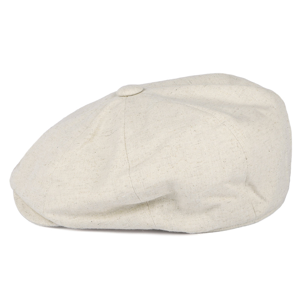 Gorra Newsboy 8 Piece de algodón y lino de Christys - Avena