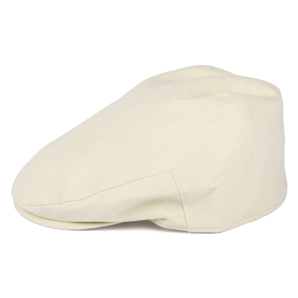 Gorra plana Balmoral de algodón y lino de Christys - Suero De Leche