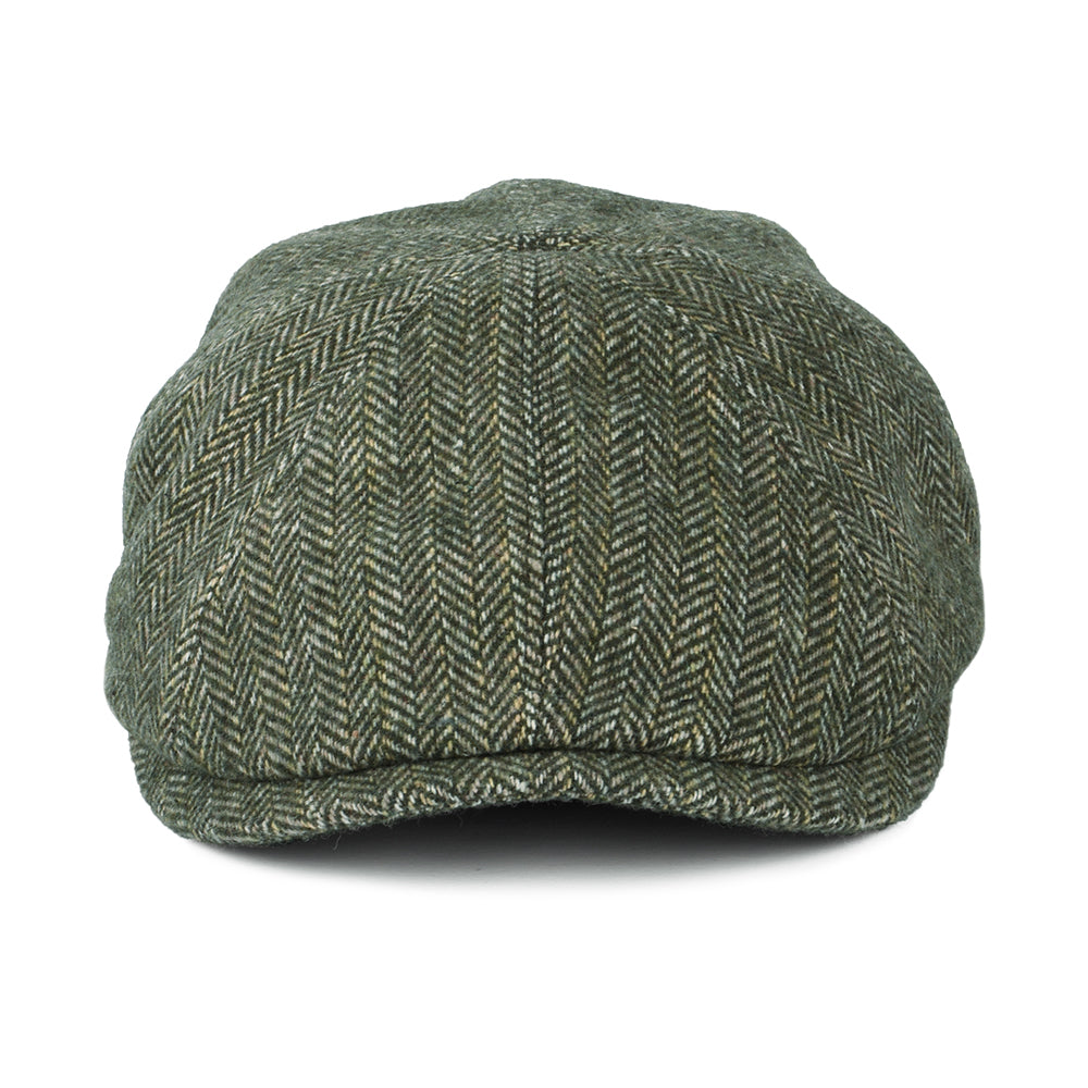 Gorra Newsboy Arley de mezcla de lana de Bailey - Verde Oliva-Crema-Marrón